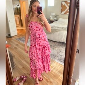 Likely Charlotte Floral High Low Dress